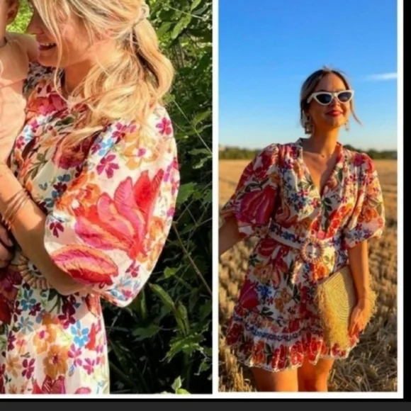 Farm Rio Spring Banana Minidress Dresses